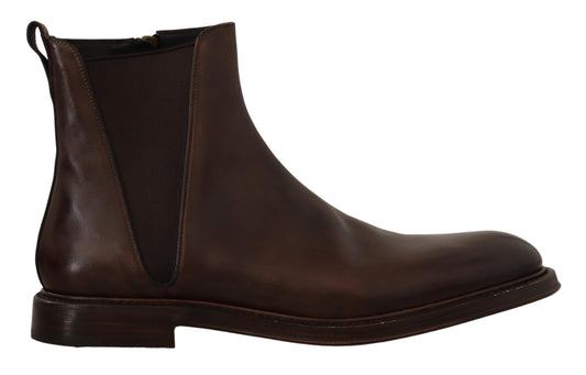 Elegant Brown Chelsea Formal Boots