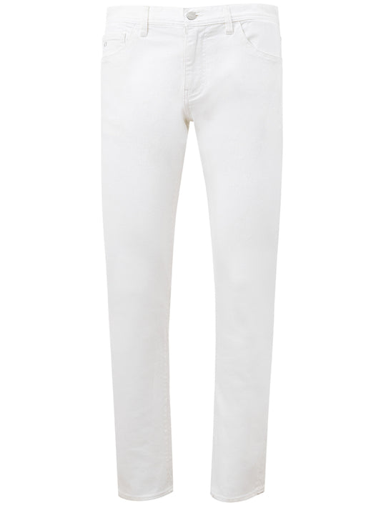 Chic White Regular Fit Jeans Trousers