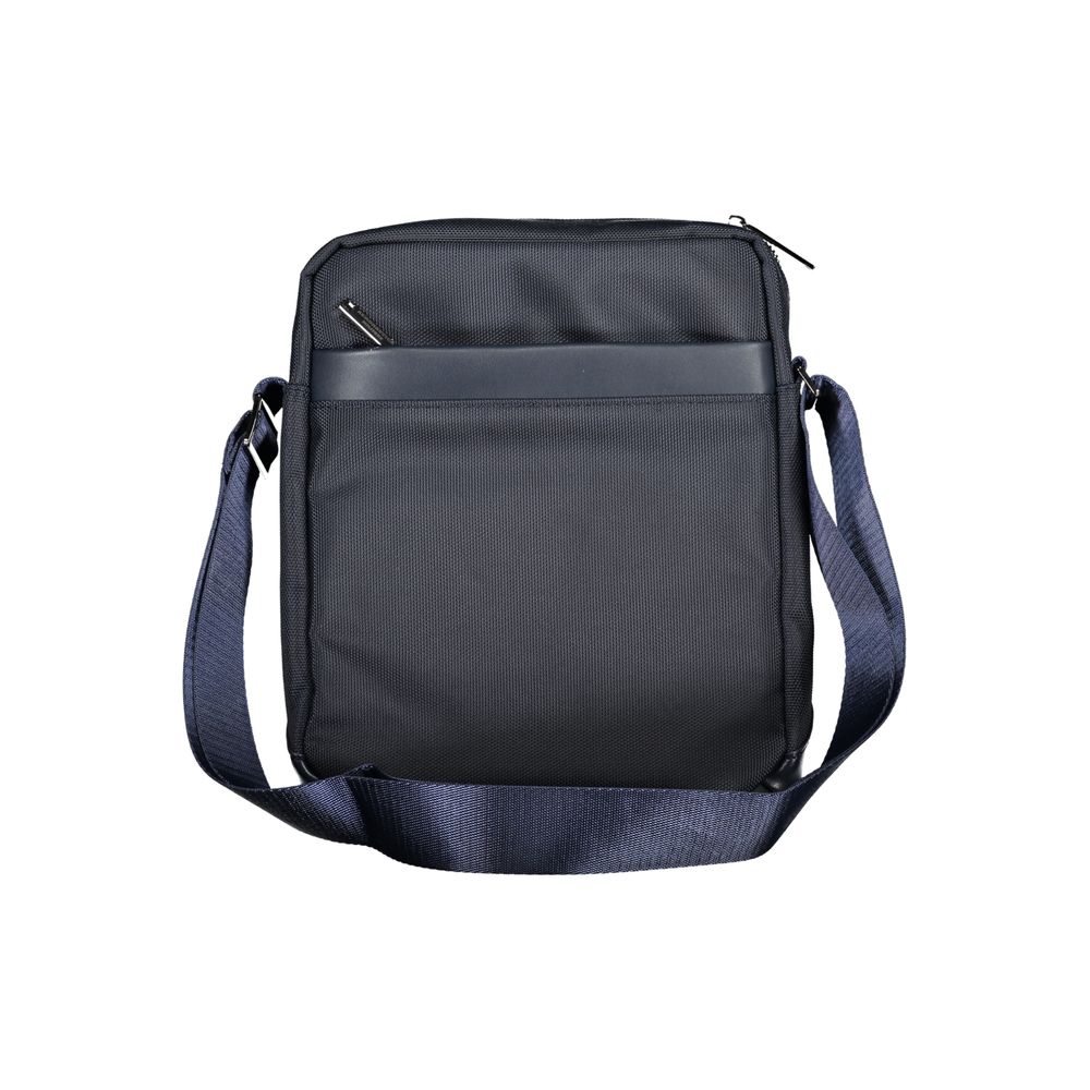 Sleek Blue Shoulder Bag with Practical Compartments