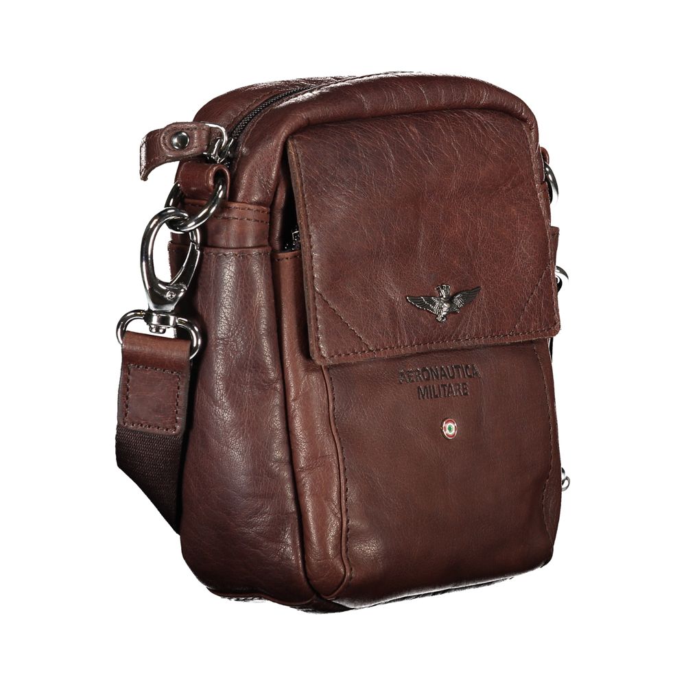 Elegant Brown Leather Shoulder Bag