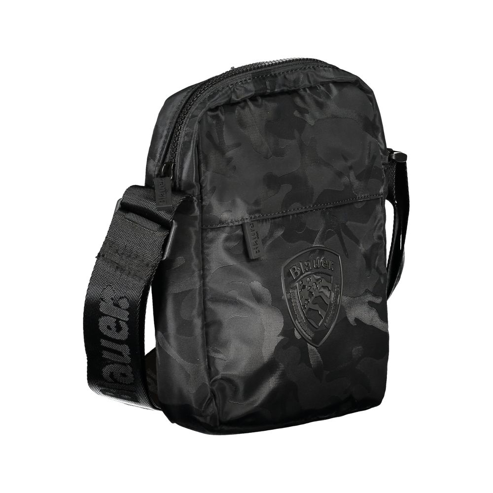 Sleek Black Shoulder Strap Bag with Pockets