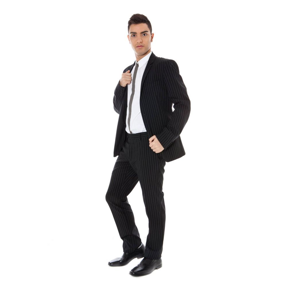 Elegant Slim Fit Wool Suit for Men