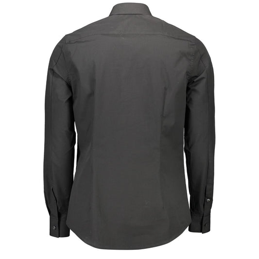 Sleek Slim Fit Long Sleeve Italian Collar Shirt