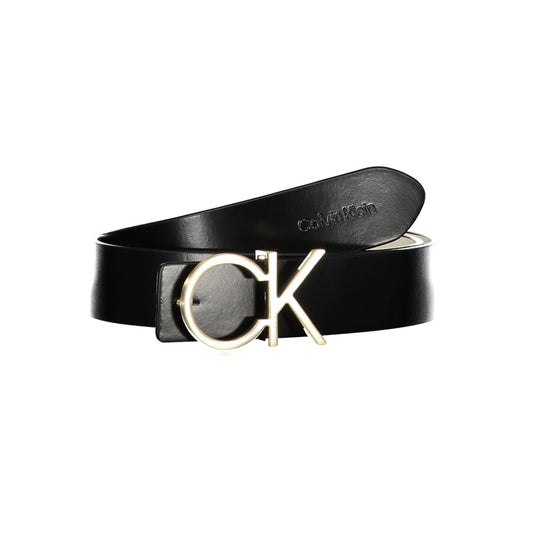Reversible Black and White Leather Belt