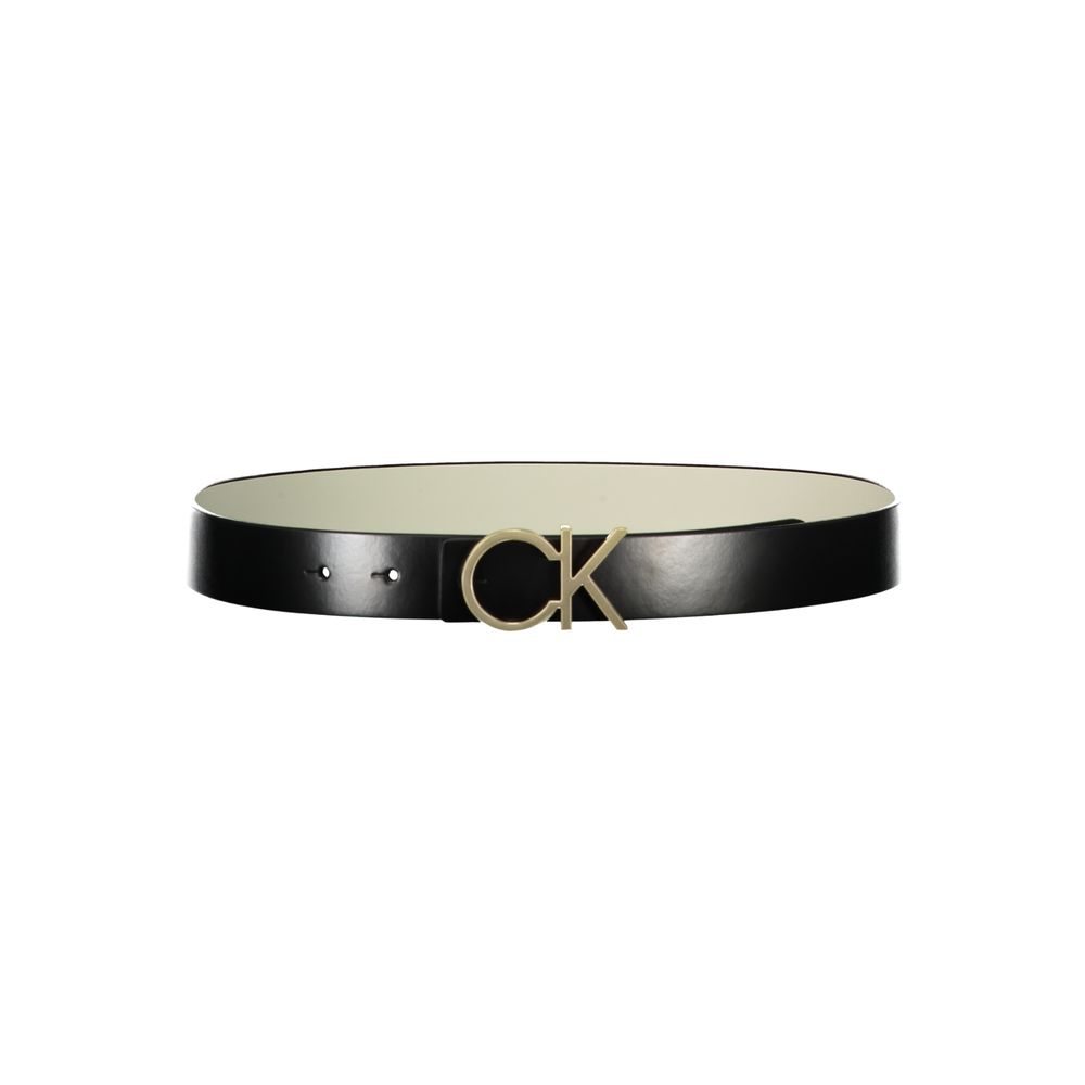 Reversible Black and White Leather Belt