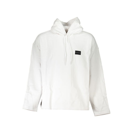 Eco-Chic White Hooded Sweatshirt