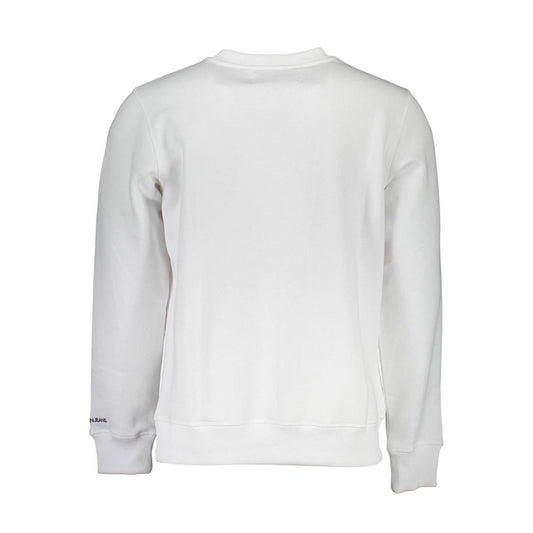 Crisp White Long Sleeve Crew Neck Sweatshirt