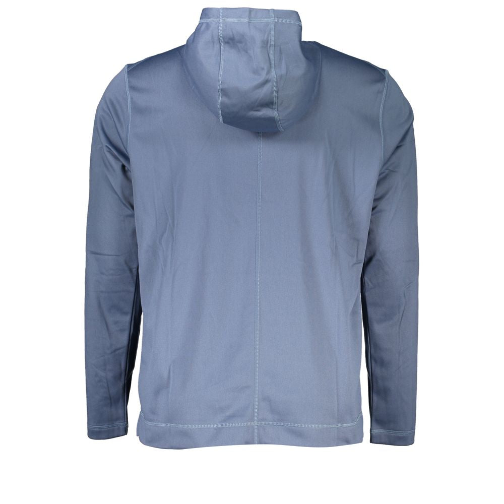 Elegant Blue Hooded Sweatshirt - Men's Sports Chic