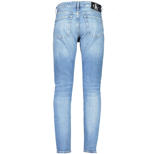 Sleek Slim Taper Washed Jeans in Blue