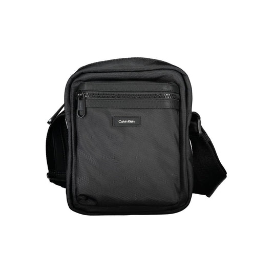 Sleek Black Recycled Shoulder Bag