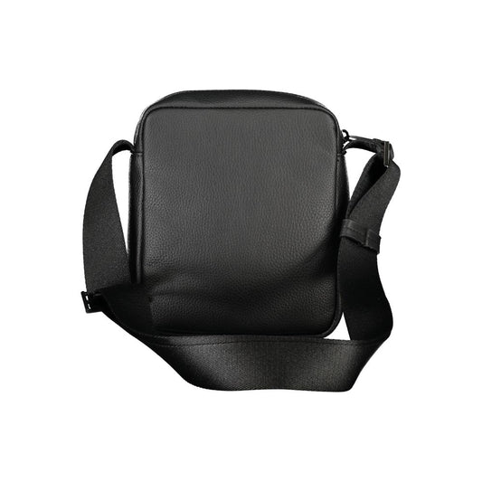 Elegant Black Shoulder Bag with Contrasting Accents