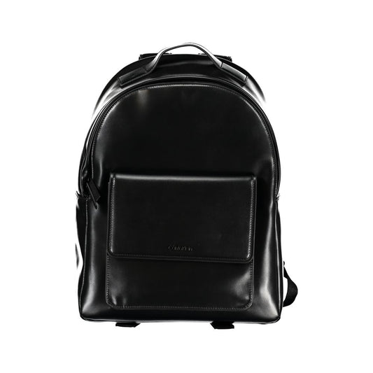 Elegant Black Urban Backpack with Laptop Compartment