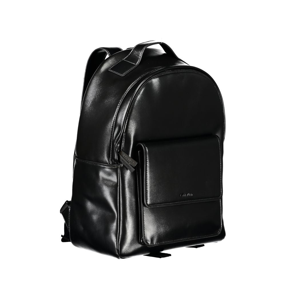 Elegant Black Urban Backpack with Laptop Compartment