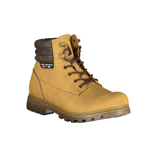Trendsetting Yellow Lace-Up Boots