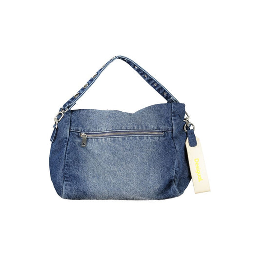 Blue Polyester Handbag