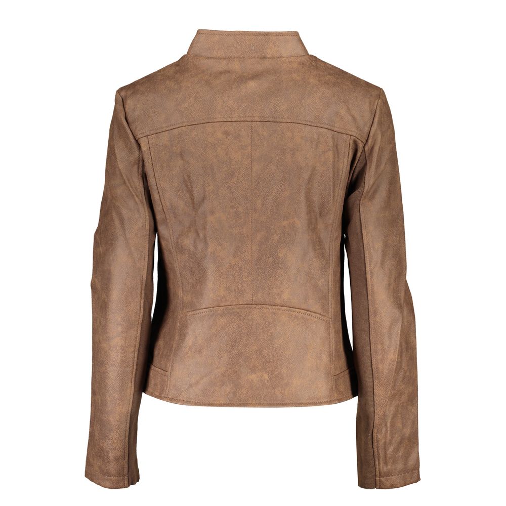 Chic Brown Sports Jacket with Long Sleeves