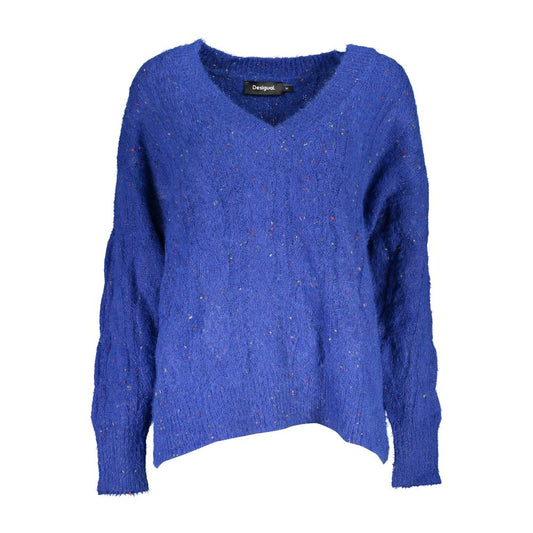 Vibrant V-Neck Sweater with Contrasting Details