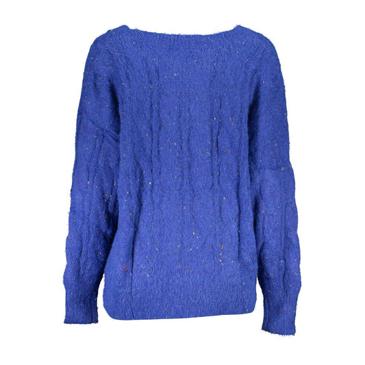 Vibrant V-Neck Sweater with Contrasting Details