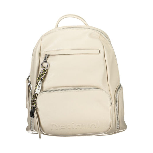 Chic Beige Everyday Backpack with Contrasting Details