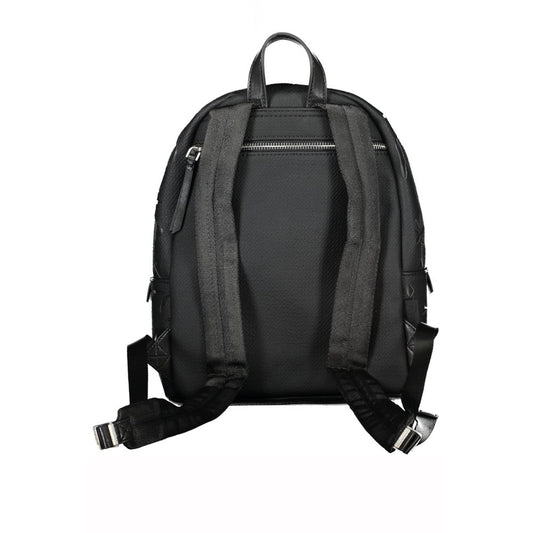 Chic Contrast Detail Zip Backpack
