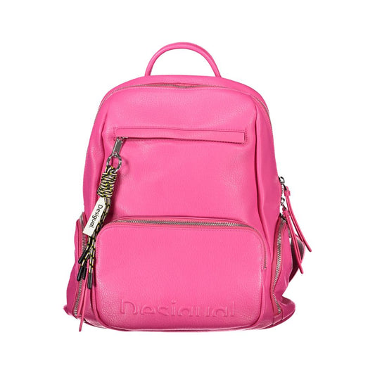 Chic Urban Pink Backpack with Contrasting Details