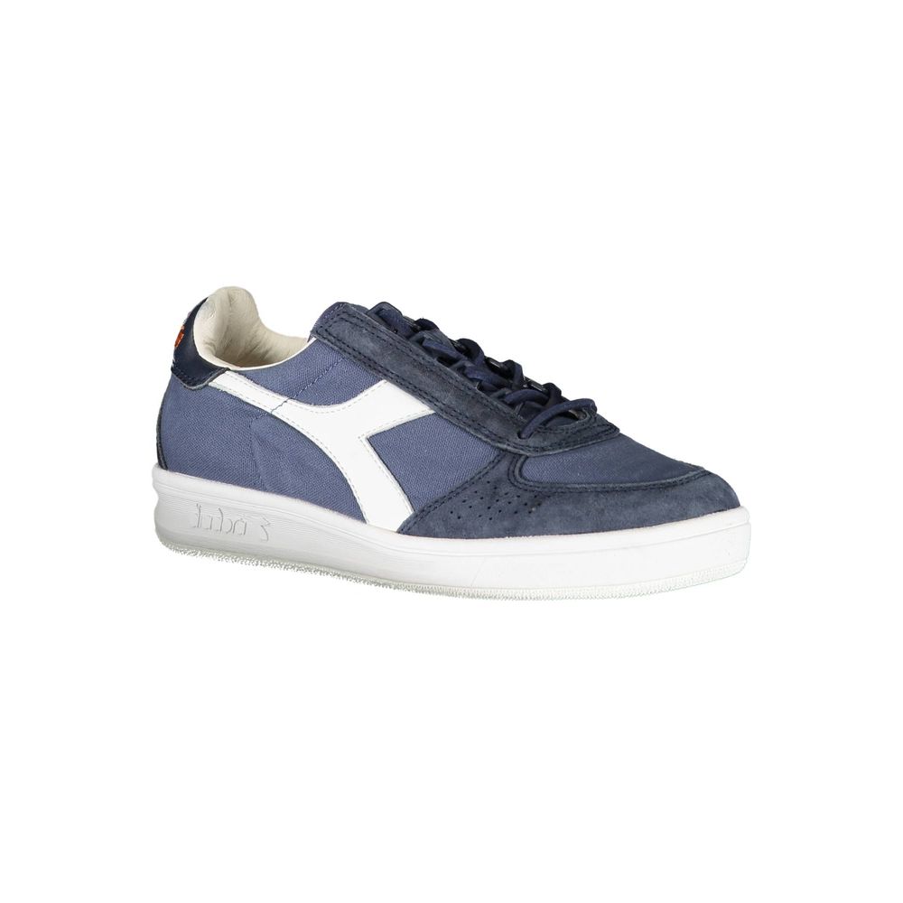 Chic Blue Contrast Lace-Up Sneakers