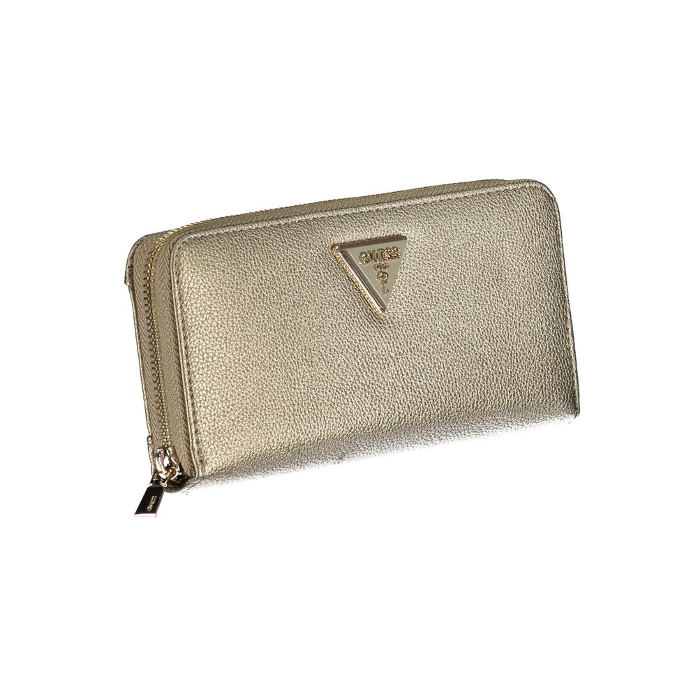Elegant Gold Meridian Zip Wallet