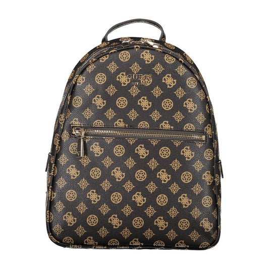 Elegant Brown VIKKY Backpack with Contrasting Details