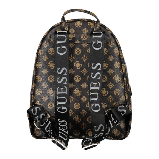 Elegant Brown VIKKY Backpack with Contrasting Details
