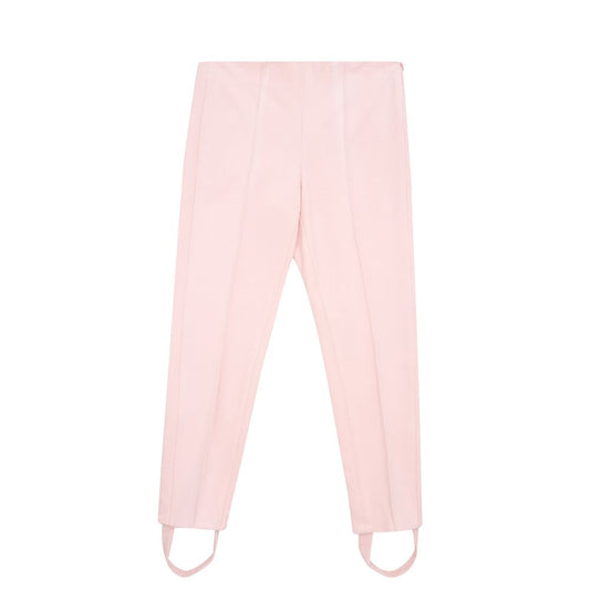 Chic Pink Viscose Pants for Elegant Evenings