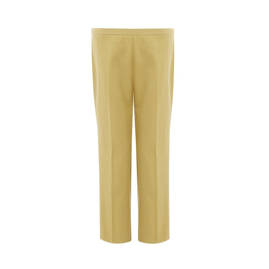 Elegant Golden Cotton Trousers