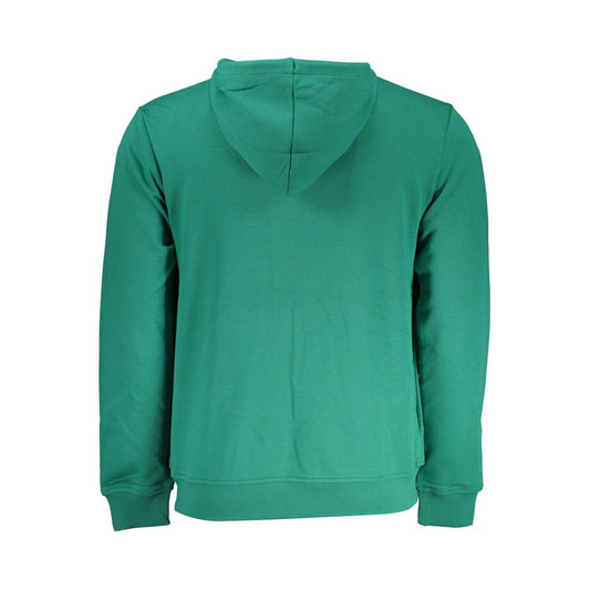Chic Green Hooded Zip Sweater