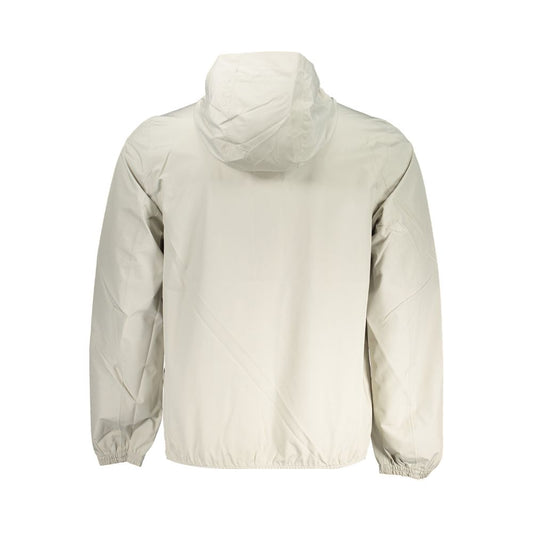Beige Long-Sleeve Waterproof Hooded Jacket