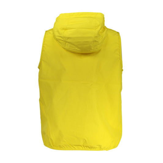 Sleek Sleeveless Yellow Designer Jacket