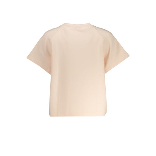 Chic Pink Technical Tee with Stylish Applique