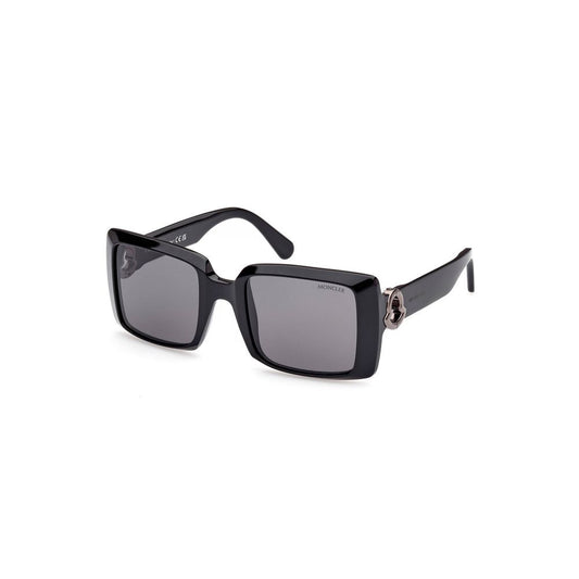 Chic Rectangular Black Lens Sunglasses