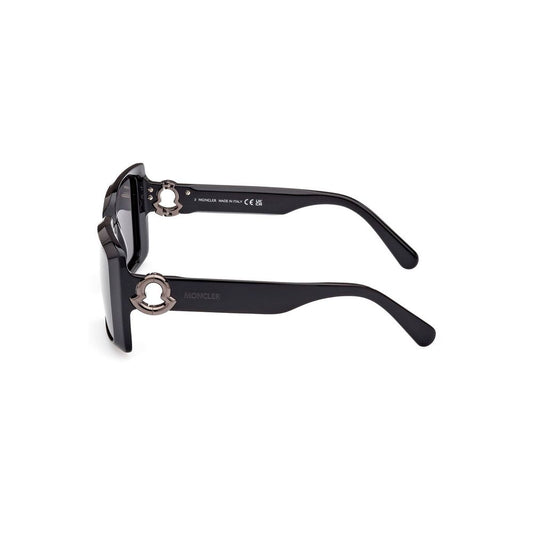 Chic Rectangular Black Lens Sunglasses