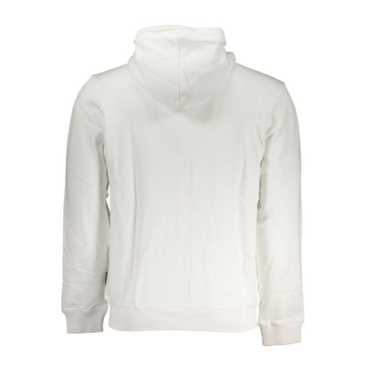 Chic White Hooded Cotton Sweatshirt