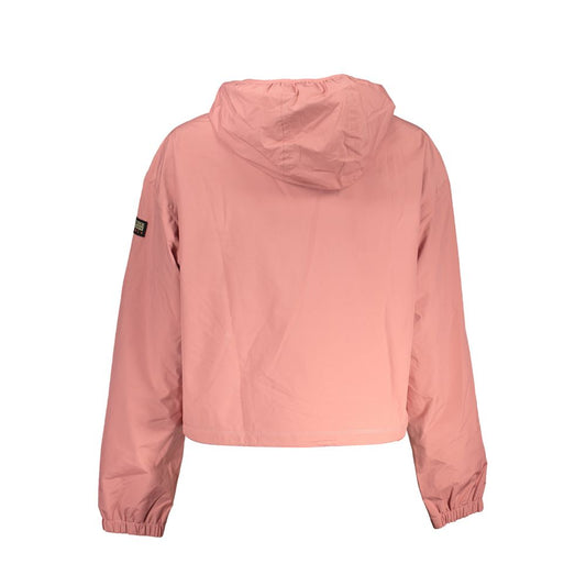 Elegant Pink Hooded Waterproof Sports Jacket