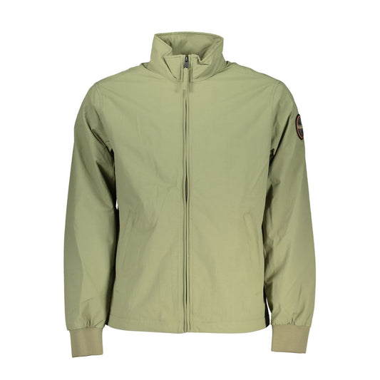 Chic Waterproof Green Jacket with Contrast Accents