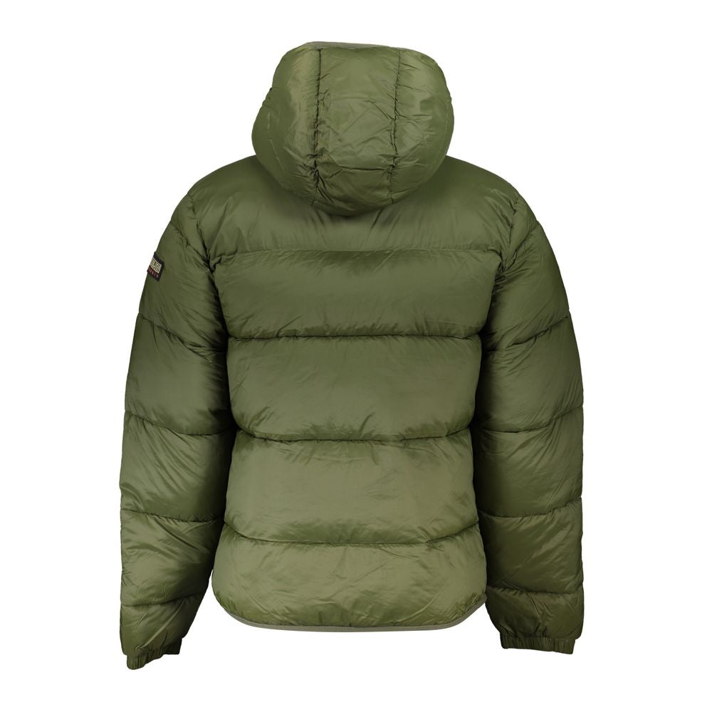 Eco-Conscious Green Hooded Jacket