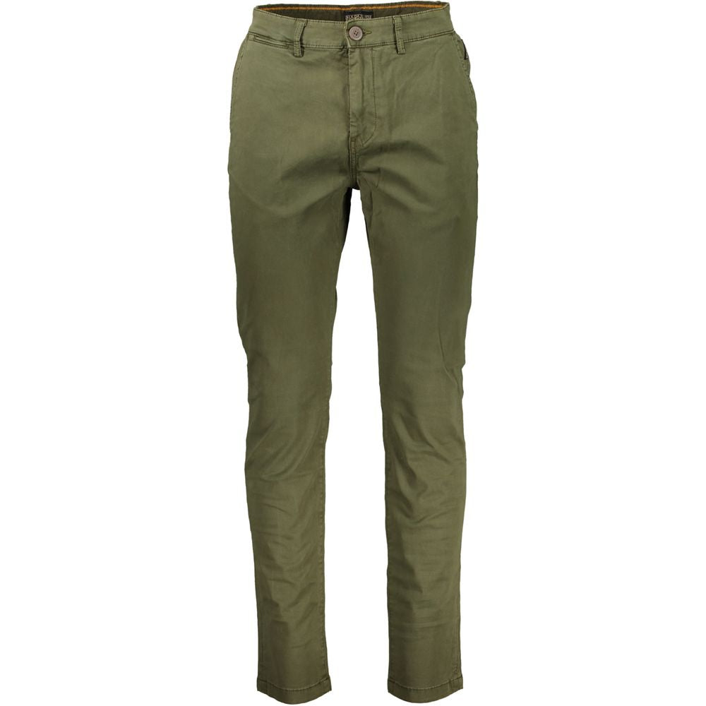 Trendsetting Green Cotton Trousers