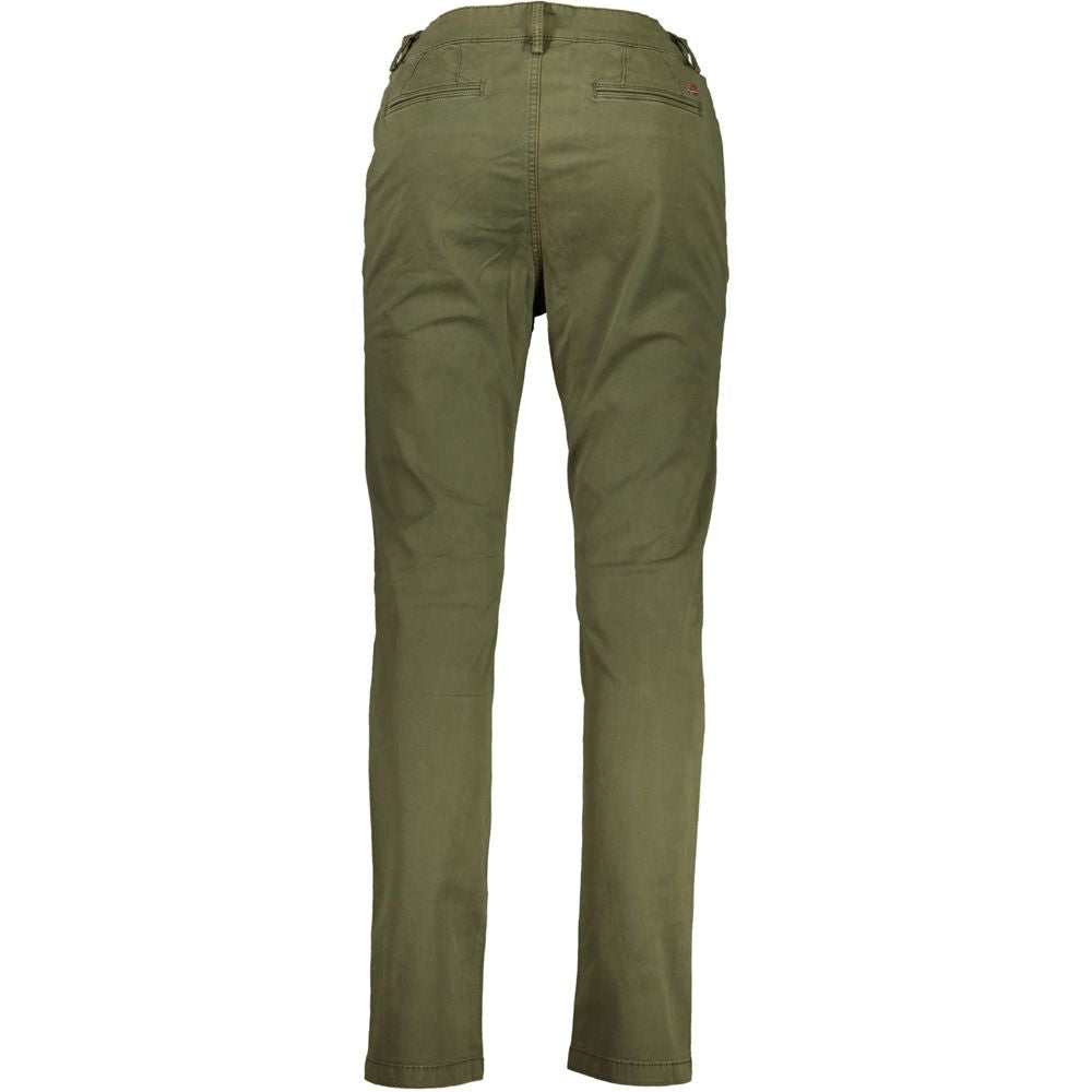 Trendsetting Green Cotton Trousers