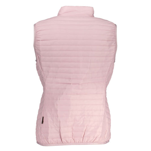 Sleeveless Pink Contrast Detail Jacket