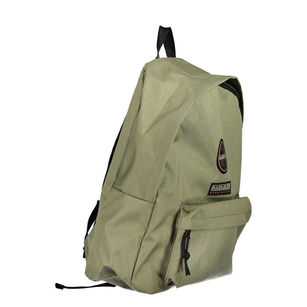 Eco-Conscious Green Backpack with Sleek Design
