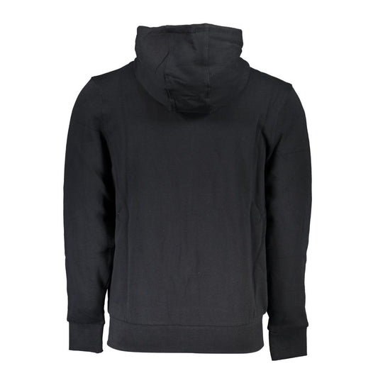 Eco-Conscious Hooded Sweatshirt in Black