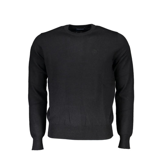 Eco-Luxe Black Crew Neck Sweater