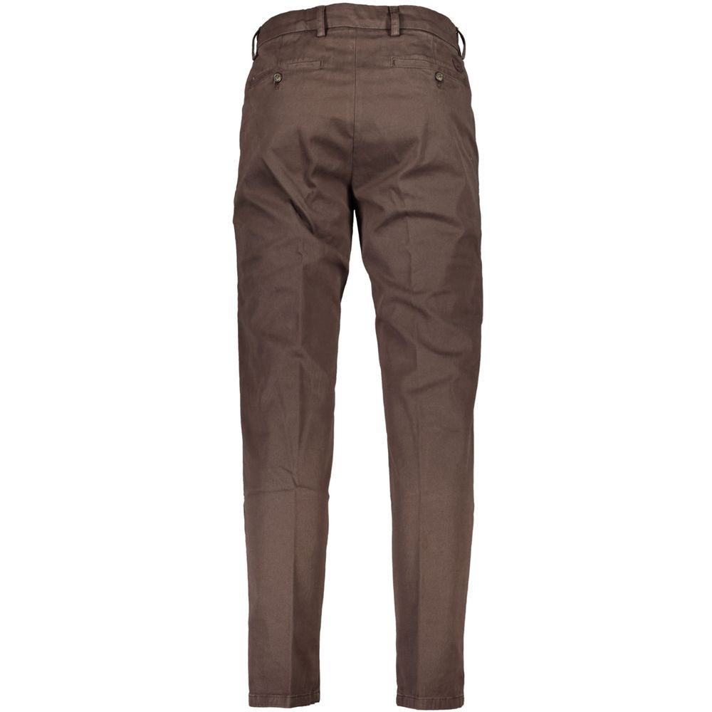 Chic Slim Fit Four Pocket Trousers in Brown