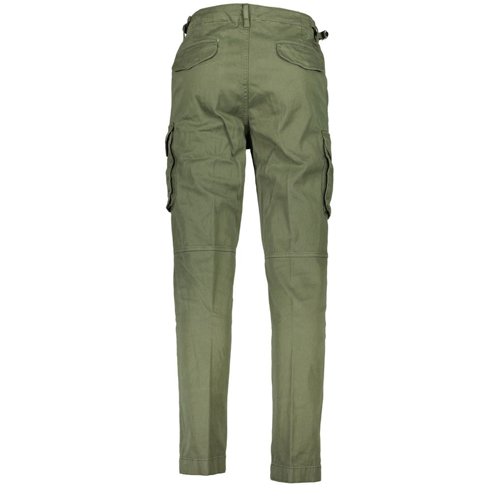 Chic Green Cotton Blend Trousers