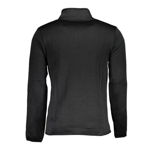 Sleek Black Long Sleeve Zip Sweatshirt